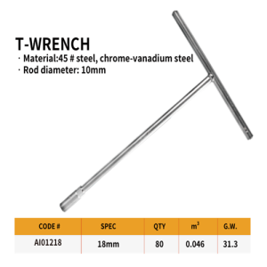 DINGQI Kunci Socket T Kunci T Putih Kunci Tee AI01208 AI01219