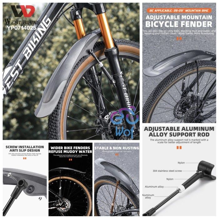 WEST BIKING 025 Fender Spakbor Mudguard Sepeda Bicycle MTB Road