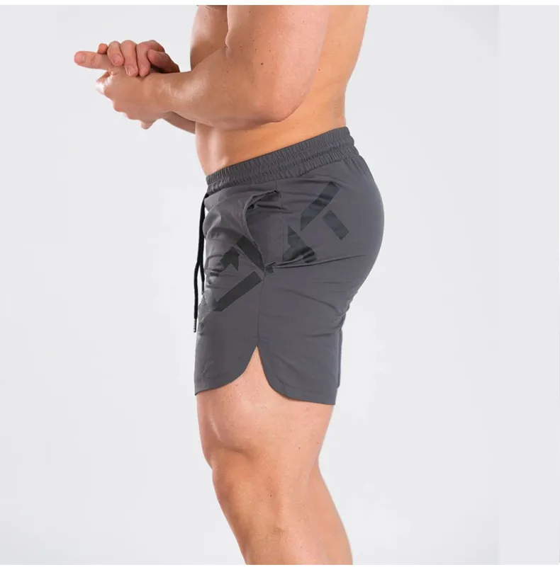 Mens Workout Sweat Shorts Bodybuilding Drawstring Running Athletic