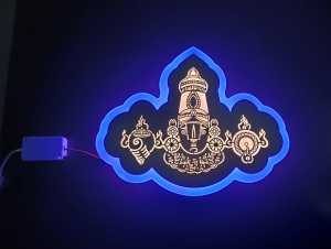 TIRUPATI Tirumala Balaji Big LED Color Light  | Home Temple Decoration | Devotional Lights | Wall