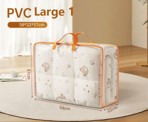 GREENSIDOOR Extra Large Capacity Transparent box Foldable Storage Box For Clothes PVC Sundries Organizer box Breathable megabox Wardrobe Organizers