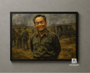 Tranh Nghệ thuật "Chân Dung Đại Tướng Võ Nguyên Giáp" VIETSMART ART - Acrylic 45x 60cm