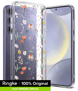 Ringke Fusion Design Compatible with Galaxy S24 Case Transparent Hard Back Soft Flexible TPU Bumper Scratch Resistant Natural Form
