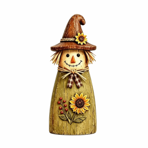 HUNIU Cổ điển Đồ trang trí mèo phù thủy Mộc mạc Hai Trang trí bàn làm việc Đồ trang trí trung tâm Halloween Gothic Bộ tượng trang trí Halloween Đồ trang trí Mantel