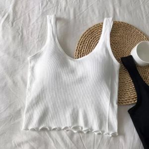 Sweethouse Korean Fashion Crop Top Sports Bra Woman Chest Pad Foam Sleeveless Small Sling Tops For Women Free Size