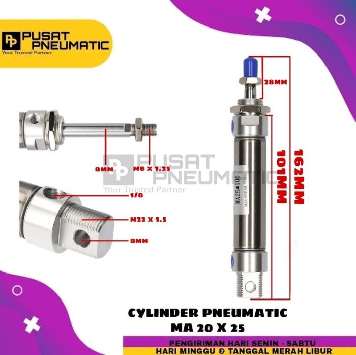 Ma X Cylinder Pneumatic Stainless Ma X Lazada Indonesia