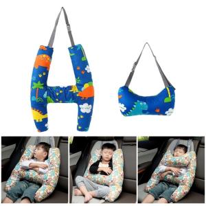 Headrest Safety Pillow Cushion Long Journey Neck Head Body Support Cushion Sleep Head Pillow H-Shape Travel Pillow