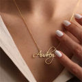 027 Kalung Custom Liontin Nama Font Tanda Tangan Bisa Buat Nama Sendiri Lapis Emas 24k Anti Karat. 