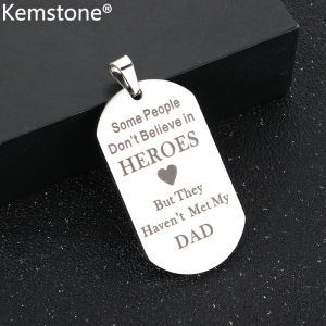 Kemstone Black Silver Gold Dog Tag Stainless Steel Pendant Necklace for Men Fashion Gift