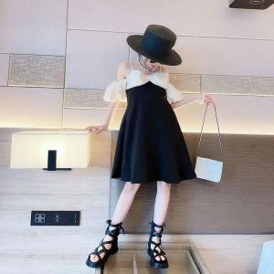 Girls camisole dress summer new 2024 high-end small dress for middle-aged and young children trendy fashionable popular on the internet