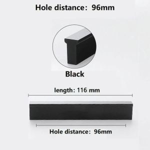 Cabinet door handle European style cabinet wardrobe door handle drawer black aluminum alloy handle