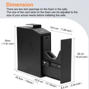 Fingerprint key password three in one wall mounted gun boxes pistol box pistol safe box fuse safes