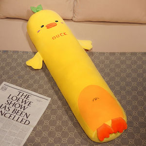 LZD  Gối Ôm Vịt Dễ Thương Cho Bé Gái Ngủ Có Thể Tháo Rời Có Thể Giặt Được Chân Dài Kẹp Đồ Chơi Sang Trọng Búp Bê Trên Giường Cho Bé Trai