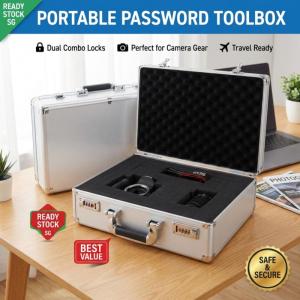 Shockproof Aluminum Tool Organizer Case Portable Protective Box with Foam Sponge for DIY and Industrial Use