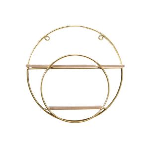 MODAQUICK Iron Decorative Wall Shelf Nordic Style Gold Wall Decoration Creative No Punching Wall Storage Rack Restaurant