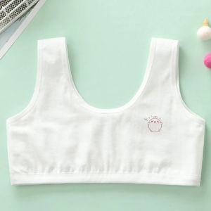 Set 3 5 Áo lá bé gái cao cấp 2 lớp Áo lót Học Sinh cấp 1 cấp 2 cấp 3 Cotton thấm hút tốt 24-42kg áo lá 2 lớp
