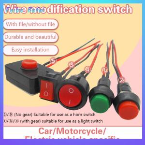 [Feibe Befei] ปรับเปลี่ยนสวิตช์ปุ่มมินิสวิตช์ไฟสายไฟรถยนต์ไฟฟ้าสวิทช์แตรปรับเปลี่ยนรถจักรยานยนต์ขนาดเล็ก