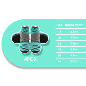 HamshMoc Dog Shoes Anti-Slip Breathable Elastic Closure Adjustable Paw Width for Outdoor Use