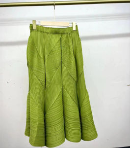 Nova quality⭐One person one pleat ⭐ High temperature pressure pleating process high-end design personality flower bud Miyake pleated half skirt female summer new Southeast Asian foreign trade pleated flower bud mid-length pleated skirt