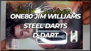 ONE80 STEEL TIP DART - 24G JIM WILLIAMS BLACK RED SIGNATURE 80% TUNGSTEN HD STEEL TIP DARTS (ARROW DART KELULI)