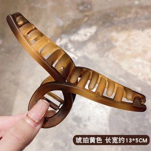 Jepit Rambut Salon SUPER JUMBO 13cm Transparan Warna Bubble Gum Bentuk Simpul Jedai Aklirik Warna Salem Jepitan Rambut Korea Big