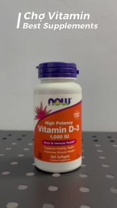 NOW High Potency Vitamin D-3 - Tăng Cường Miễn Dịch Hấp Thụ Canxi Tối Ưu Giúp Xương Chắc Khoẻ - Hỗ trợ chức năng cơ bắp: Vitamin D3 cũng quan trọng cho chức năng cơ bắp khỏe mạnh. 👉 Hỗ trợ sức khỏe tim mạch: Một số nghiên cứu cho thấy Vitamin D3 có thể