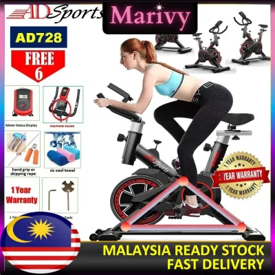 ADSports AD728 Professional Fitness Exercise Bike Home Gym Fitness Spinning Bicycle Cycling Basikal Gym 室内健身脚车🔥🔥