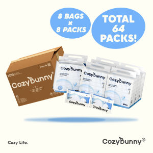 TOTAL of 64 Packs! CozyBunny Velvet Soft Antibacterial Facial Tissues (To-Go) 4 Ply 40 Sheets/pack (64 Packs) Carton DEAL!