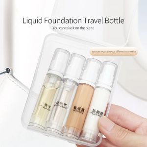 GTRBFDS 3/4Pcs 5-15ML Travel Refillable Bottle Empty Clear Lotion Sprayer Bottle Durable Portable Cosmetic Container