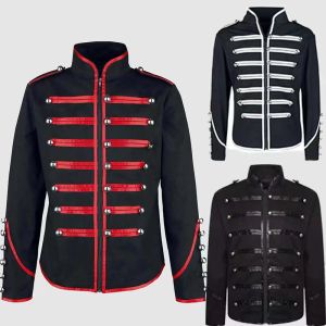 Steampunk Men Gothic Clothing Military Jackets Medieval Vintage Jacket Stand Collar Rock Frock Coat Mens Retro Punk Coat2026