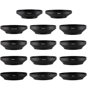 Mui xe ống kính kim loại cho ống kính máy ảnh DSLR bảo vệ góc rộng 39mm 40.5mm 43mm 46mm 49mm 52mm 55mm 58mm 62mm 72mm 77mm 82mm