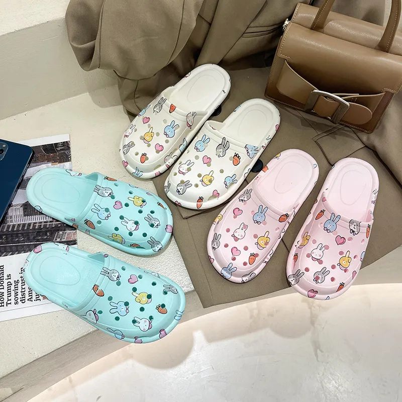 New Women front cover shoe girl colourful slides slide on slipper