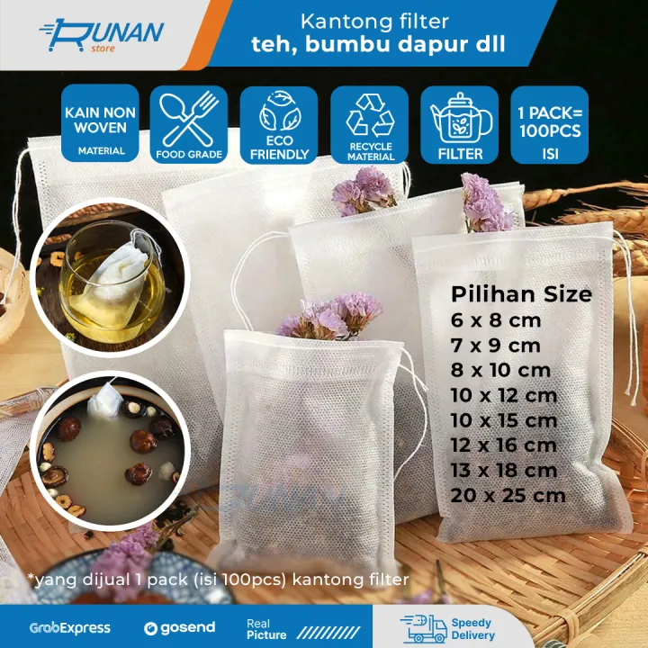Kantung%20Teh%20Tea%20Bag%20Filter%20100pcs%20Saringan%20Teh%20Herbal%20Rempah%2012x16cm%20-%20Image%202