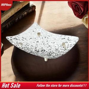 【COD】🔥🔥🔥 Transparent Square Fruit Plates Living Room Nut Snack Fruit Tray Party Table Candy Food Storage Tray Fruit Plate Bone Disc