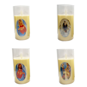 Christ Lamps Tealight Electronic Flameless LED Prayer Light Religious Gift for Home Church Halloween Decor