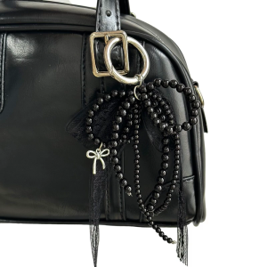 Phong cách ngọc trai giả đính cườm hình nơ Móc Khoá dạng túi trang trí nút thắt hình bướm đồ trang sức cho ví và phụ kiện