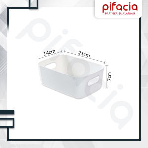 Keranjang Putih Tempat Penyimpanan Makanan Kotak Skincare Kosmetik Storage Box Organizer