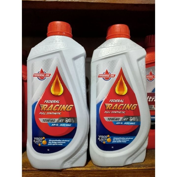Oli Motor Federal Racing 4T Federal Oil 10W-40 1liter Dijamin Original ...