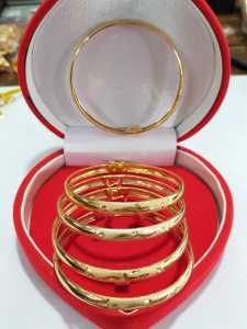 Gelang Bangkok Ukir Doff Kuning Perak 925