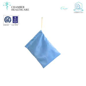 Chamber ESD Cleanroom Smock Color: Light Blue Collar: Wing Style