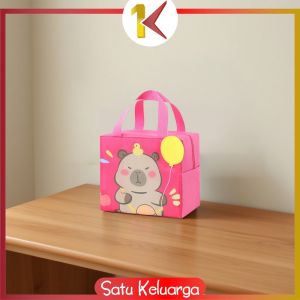 SK-T65 Tas Bekal Anak Karakter Lucu Lunch Bag Aluminium Foil Tempat Penyimpanan Makanan / Tas Tempat