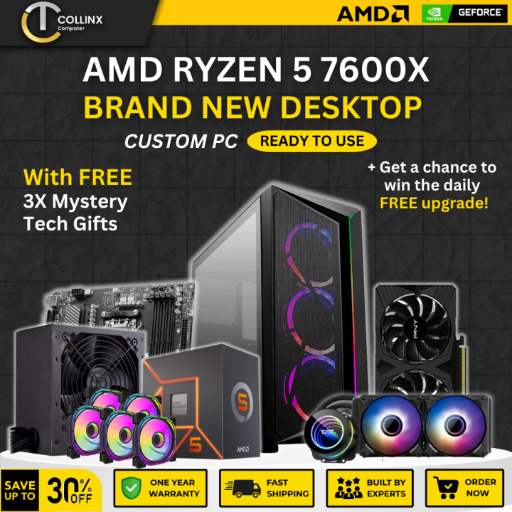 [ AMD RYZEN 5 7600X GAMING PC BUILD - EAGLE ] Brandnew DDR5 Custom RGB ...
