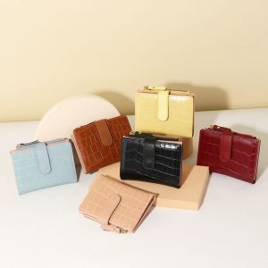 BANAN Multi-Cards Slot Womens Wallet PU Leather 2 Folds Mini Coin Pocket Large Capacity Korea Style Credit Cards Holder