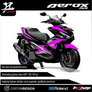 sticker decal yamaha aerox conetted motip grafis variasi warna pilihan 003