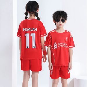 25-26 Liver P Home Club Number 11 Kids Football Jersey Set High Quality Childrens Football Uniform