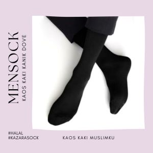 Kaos Kaki Pria Polos - Panjang - Pendek - Kanik Mensock Black Dove M/L
