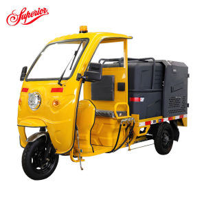 BS-25-70GB Electric three-wheel high pressure cleaning vehicle for property community municipal road industrial park ground washing machine