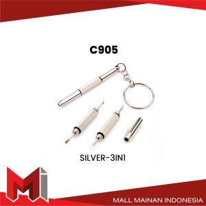 MallMainan-C905 Gantungan Kunci Obeng 3IN1 Obeng Mini Serbaguna / Screwdriver Obeng Multifungsi