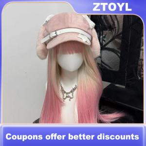 【ZTOYL】 Gothic Lolita Beret Kawaii Hat Punk Bone Long Eared Puppy Hat For Women Girls Cosplay Hats Versatile Sunscreen Hat Gifts