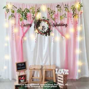 Dekorasi Backdrop Lamaran Nikahan Aqiqah Background Syukuran Aqiqah Khitan Khitbah Day Bekdrop Paket Mulia T